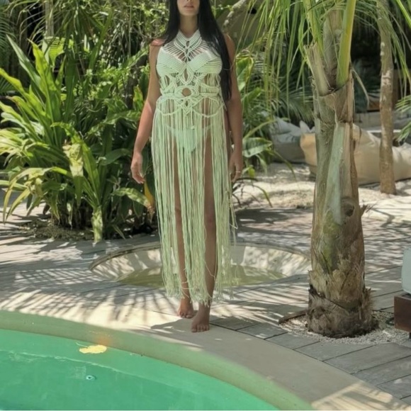 Handmade Crochet Fringe Dress